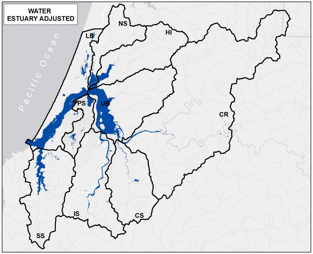 Figure 10. Water distribution in the project area- combining 2006 and 2011 NLCD data. Data Source: NLCD 2006; 2011.